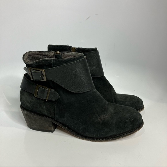 Hand Crafted black leather ankle boots size 38 - Picture 3 of 8